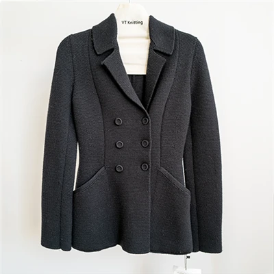 Black Wool Blazer Coat
