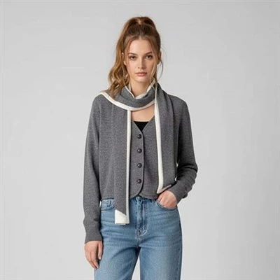 Gray Wool Cardigan