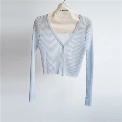 Lightweight Cotton Knit Cardigan