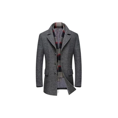 Mens Slim Wool Coat