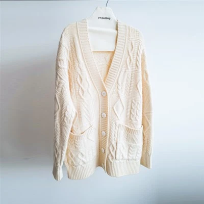 Merino Wool Open Front Cardigan
