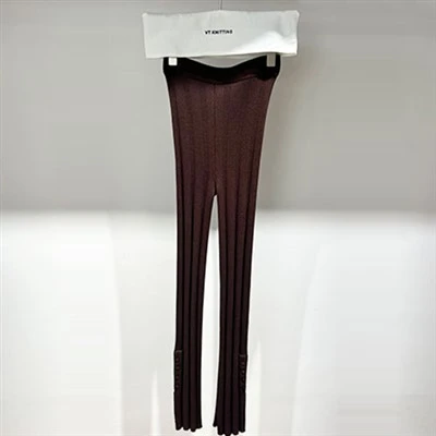 Wool Knit Trousers Womens